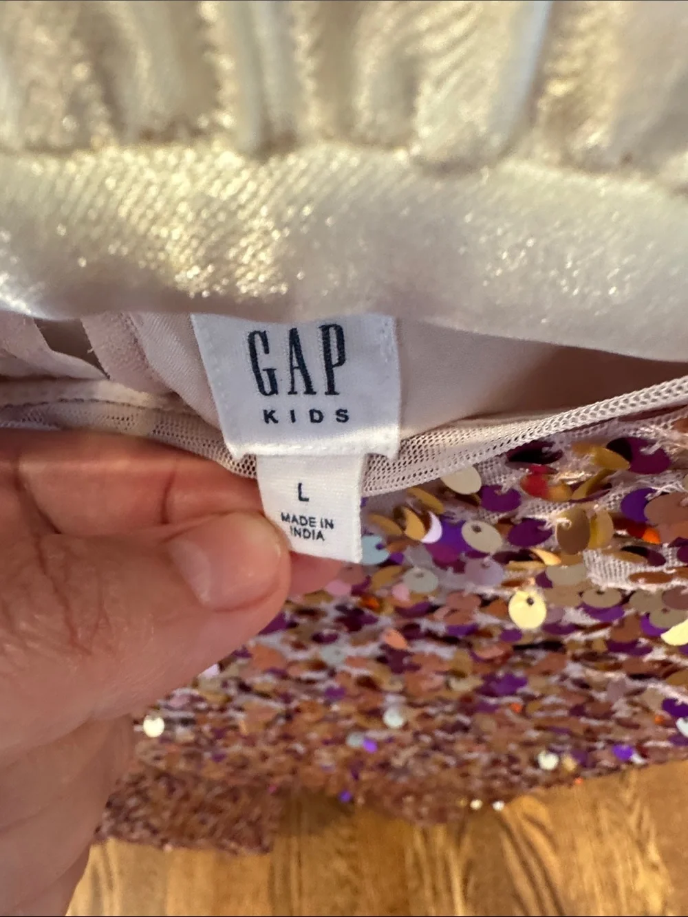 GAP Girls Pink & Gold Sequin Party Dress